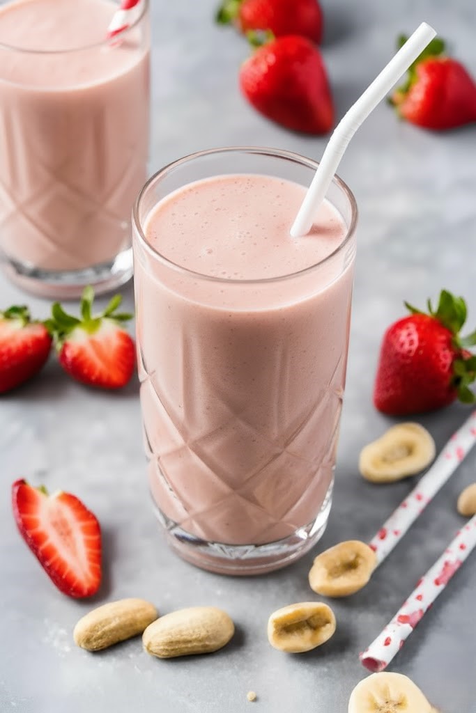 Strawberry Banana Peanut Butter Smoothie Recipe