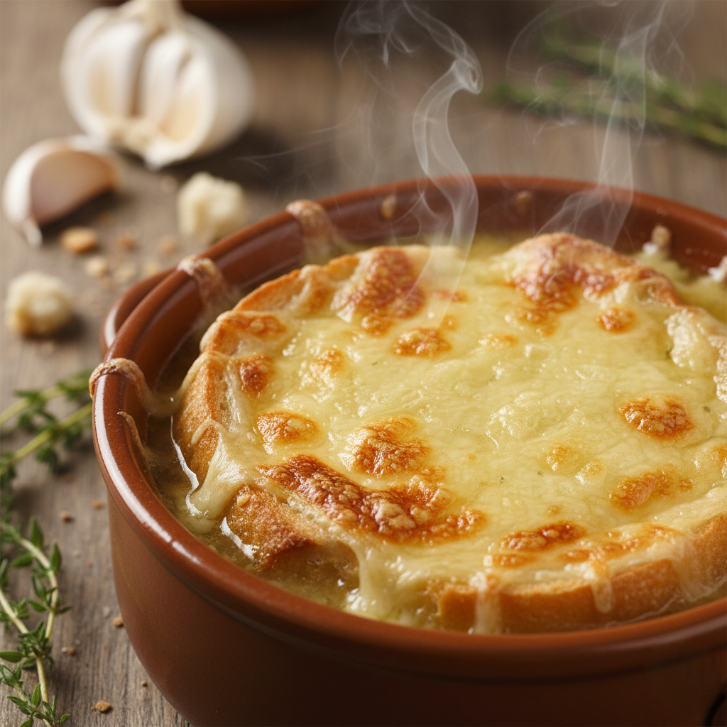 Country French Garlic Soup Recipe